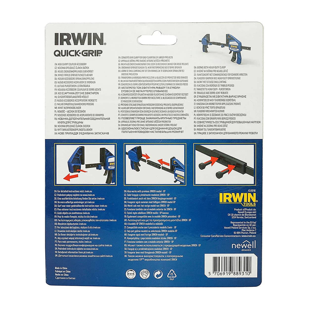 Irwin Quick Grip Heavy Duty Clamp Coupler, 1988931