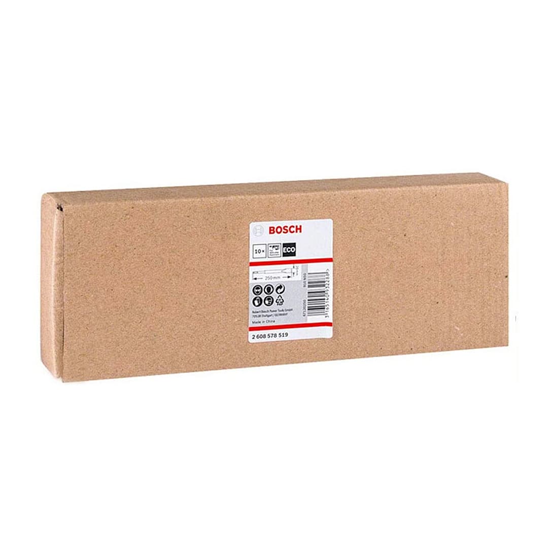 Bosch 250 mm Eco SDS Pointed Chisel Plus (Pack Of 10 Pcs), 2 608 578 517