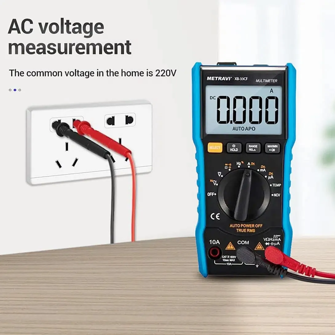 Metravi 6000 Counts / 1000V Digital TRMS Multimeter, XB-33CF