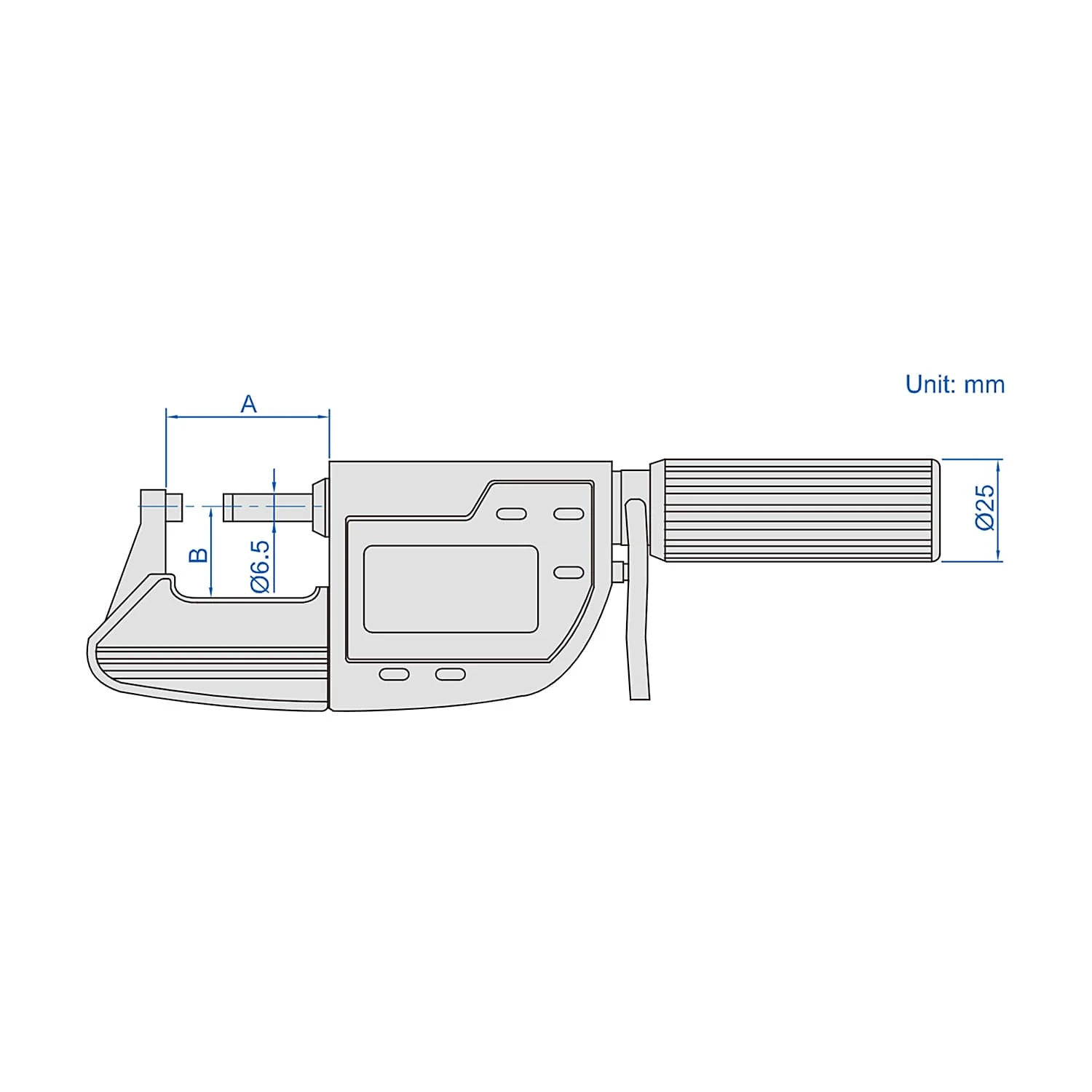 Insize 0 - 25 mm Wireless Digital Snap Gauge (Basic Type), 3358-25AWL
