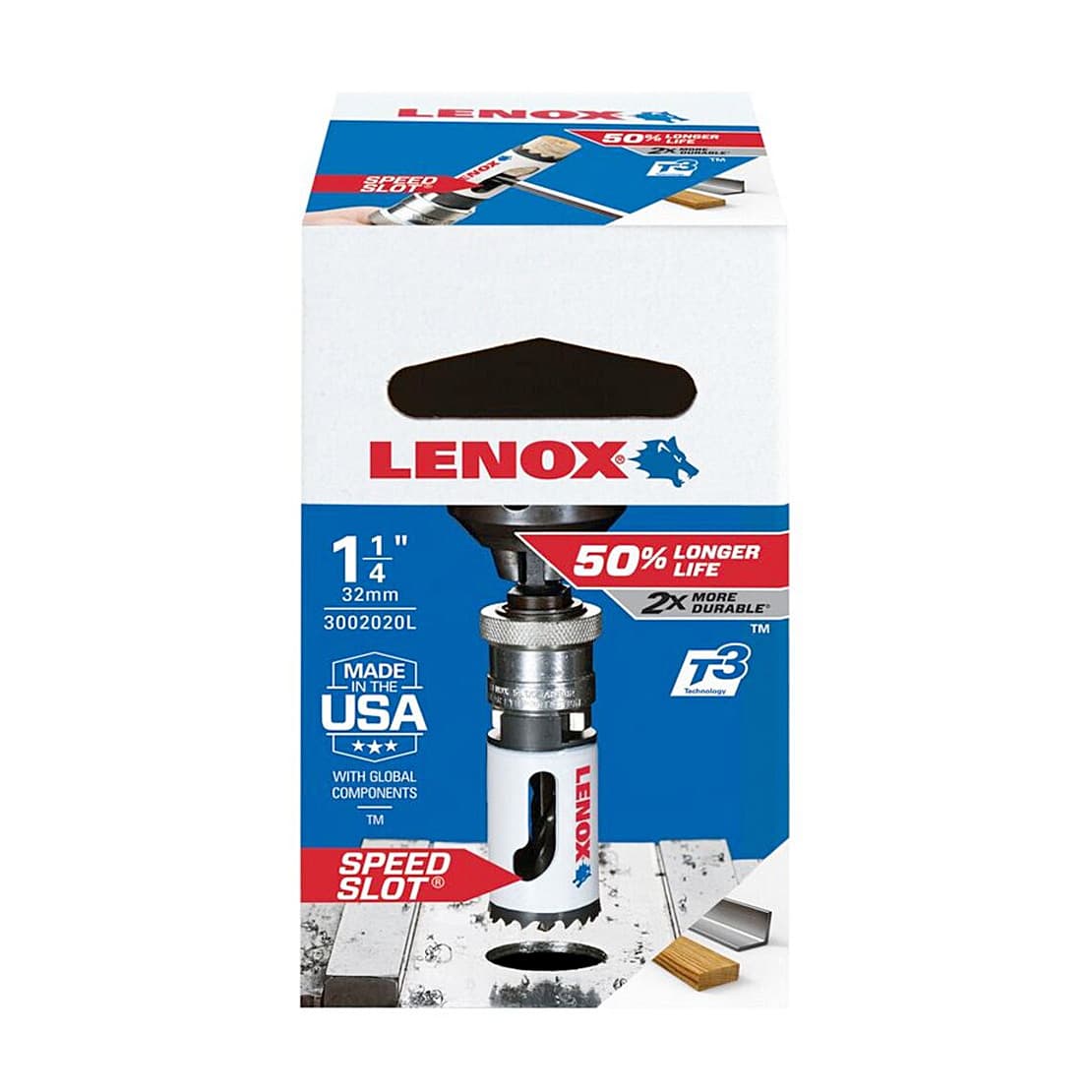 Lenox 33 mm / 1-5/16 inch Bi-Metal Speed Slot Hole Saw With T3 Technology, 3002121L