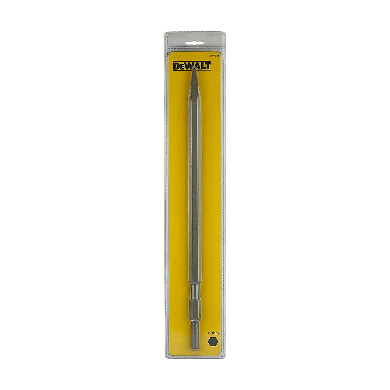 Dewalt Professional HEX Pointed Chisel (17 mm x 400 mm), DT6905-B1