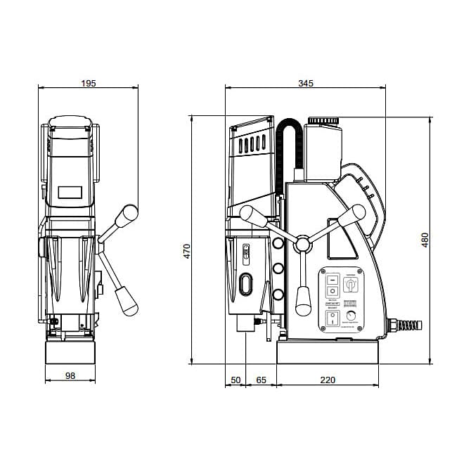 Schifler 1700W Magnetic Core Drilling Machine, SWC 80 WT