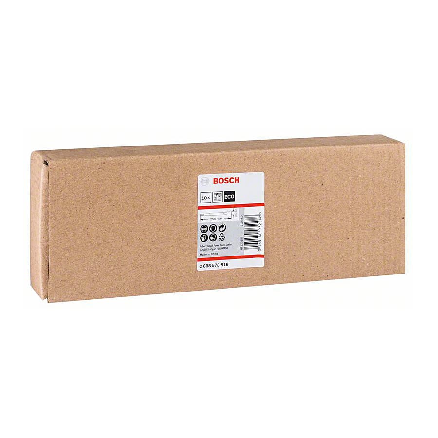 Bosch 250 mm Flat Chisel with Eco SDS Plus (Pack Of 10 Pcs), 2 608 578 519