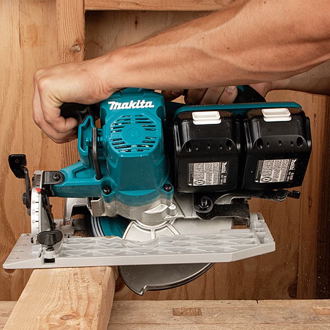 Makita 18V X 2 (36V) LXT BL 185 mm (7-1/4") Magnesium Cordless Circular Saw with Rapid Charger & 2 Pcs 5.0 Ah Batteries, DHS780PT2J