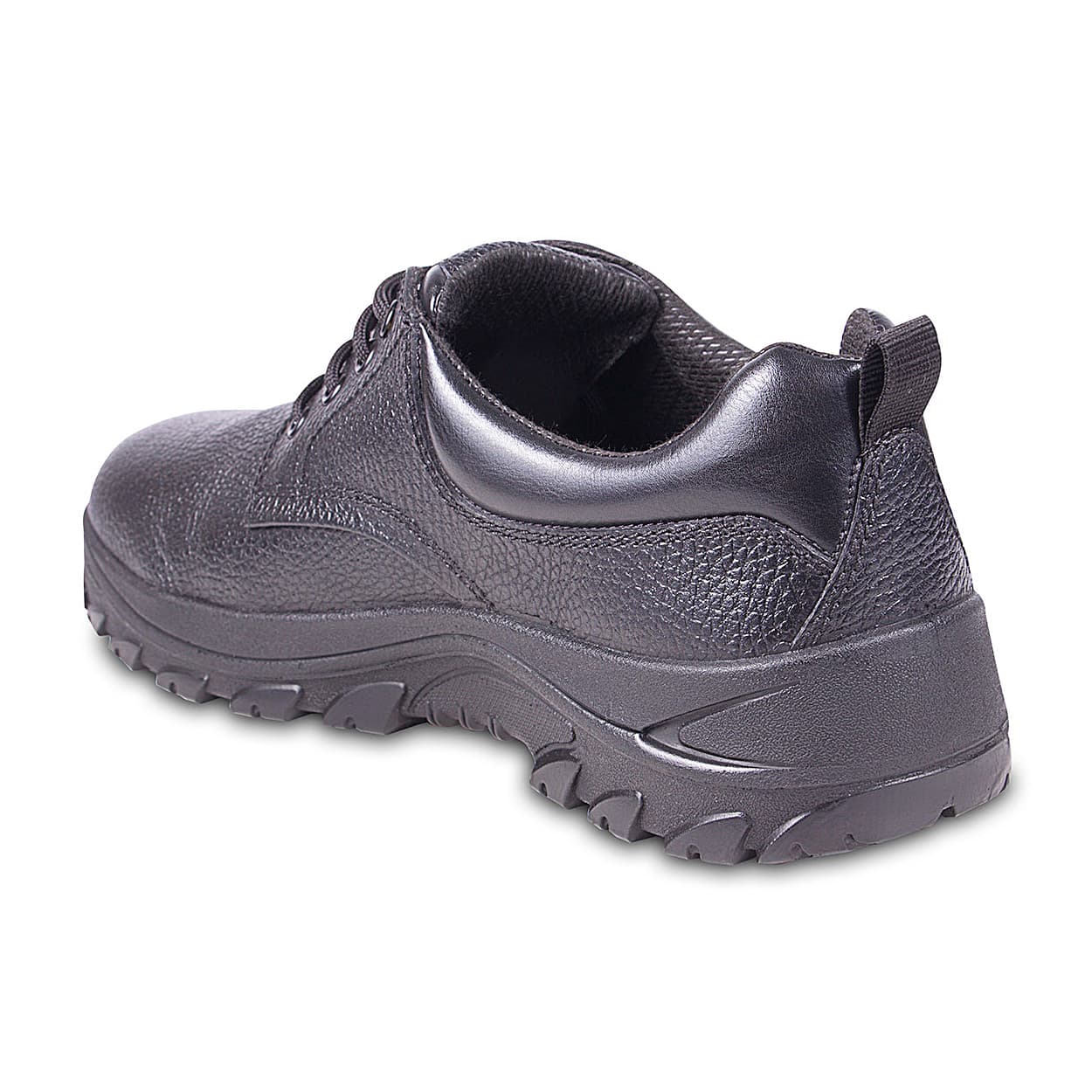 Tagra Low Ankle Single Density Buff Barton Leather Safety Shoes - Steel Toe (Black), Boost Lo B