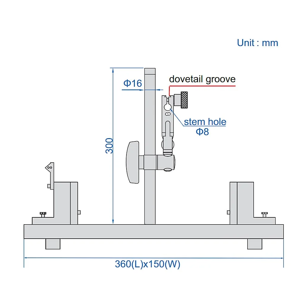 Insize 3 - 40 mm Bench Center without Dial Test Indicator, 4741-40