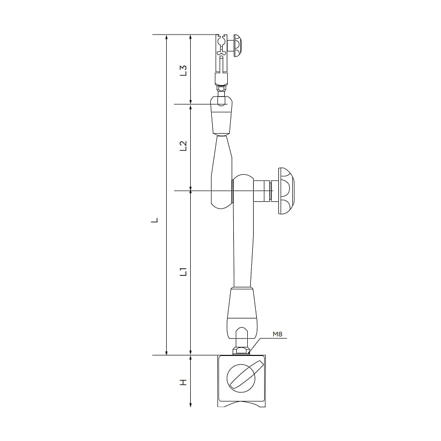 Ozar 80 kgf Articulating Arm Magnetic Base with Fine Adjustment, AMB-9426