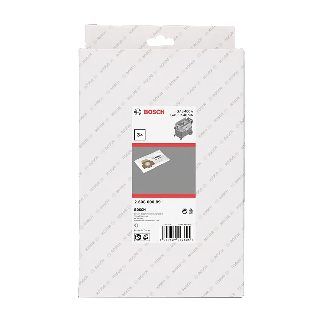 Bosch 3 Pcs Fleece Bag for Dust Extractors, 2 608 000 891