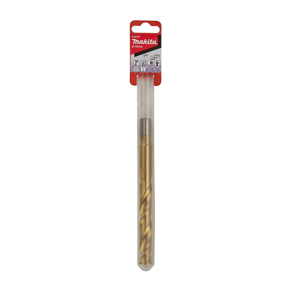 Makita 15 mm HSS-Tin Metal Drill Bits, D-65757