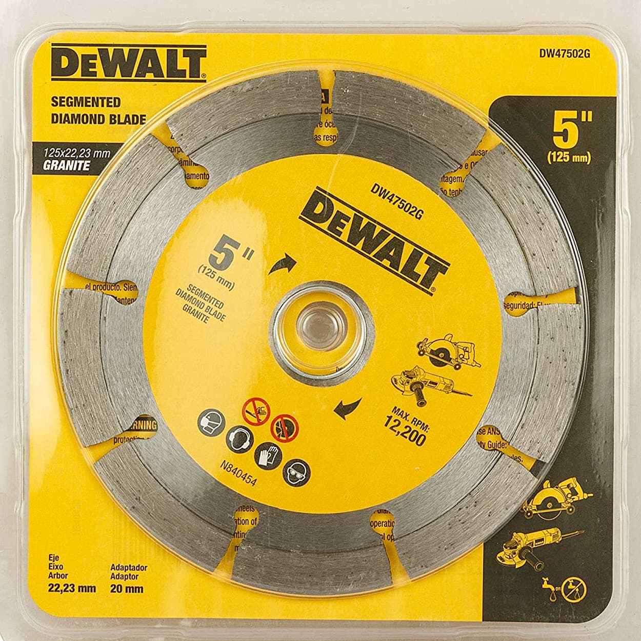 Dewalt 5 inch / 125 mm Segmented Marble Cutting Blade, DW47502G-IN