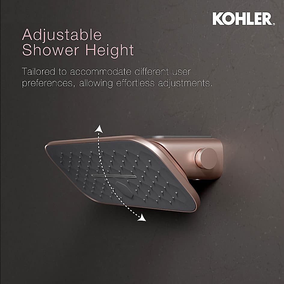 Kohler Radiance Shoulder Shower Unit without Diverter in Rose Gold, K-34099IN-RGD