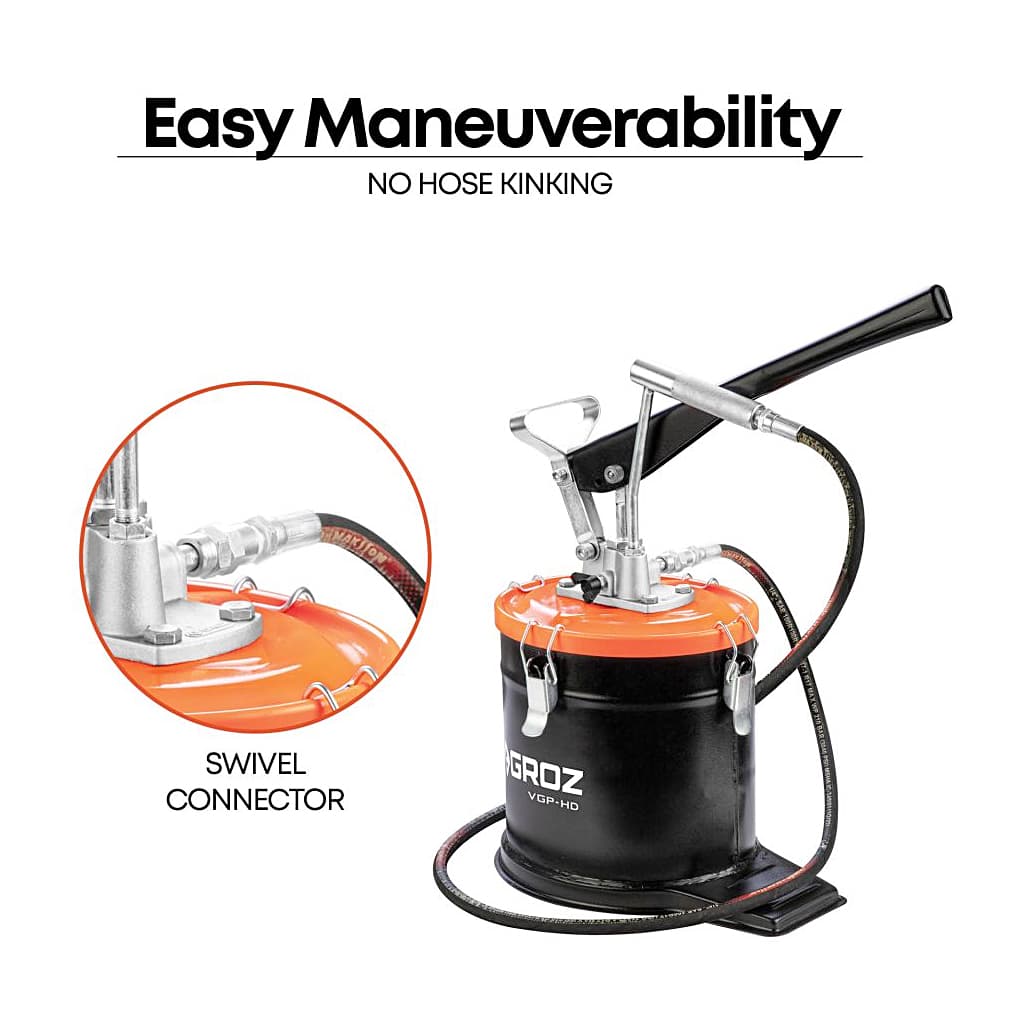 Groz 6 Kg Heavy Duty Manual Grease Pump without Trolly, VGP/HD/6A