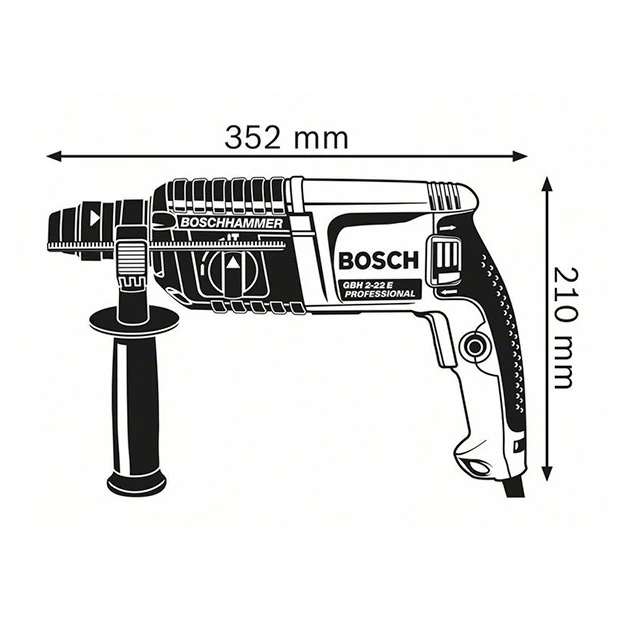 Bosch 30mm Professional Rotary Hammer with SDS Plus, GBH 2-22 E