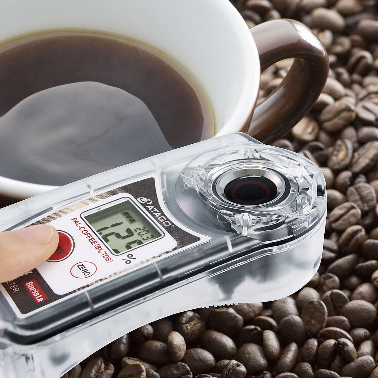 Atago 25% (Brix) / 22% (TDS) Dual Scale Pocket Digital Handheld Refractometer, PAL-COFFEE (BX/TDS)