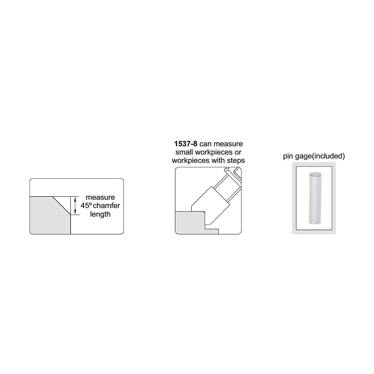 Insize 0-20 mm / 0-0.787 inch Digital Chamfer Gage, 1537-20