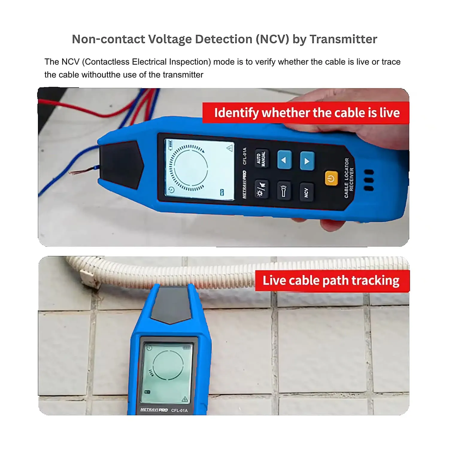 Metravi 33KHz Digital Cable Fault Locator With Pipe & Cable Tracer, PRO CFL-01A