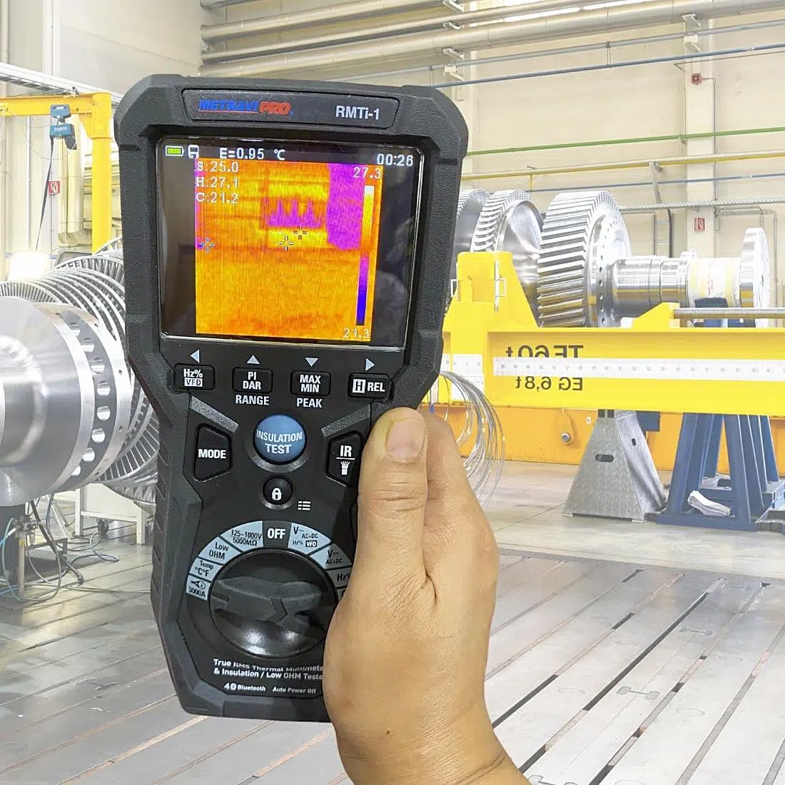 Metravi 1000V / 2000 Ohms Pro Rotating Machine Tester With Built-In Thermal lmager, T-RMS Multimeter, Data logger, RMTi-1