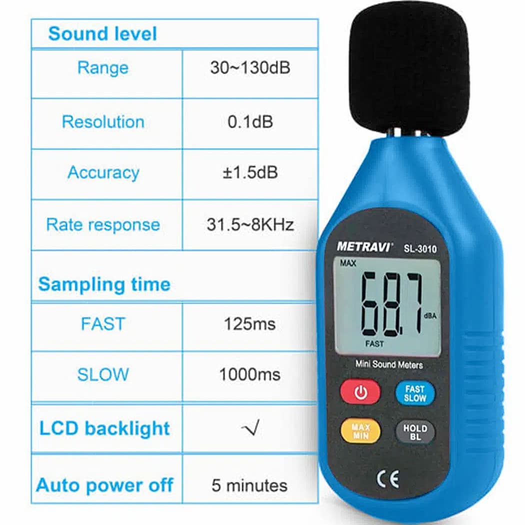 Metravi 4 Digits Digital Sound Level Meter, SL-3010