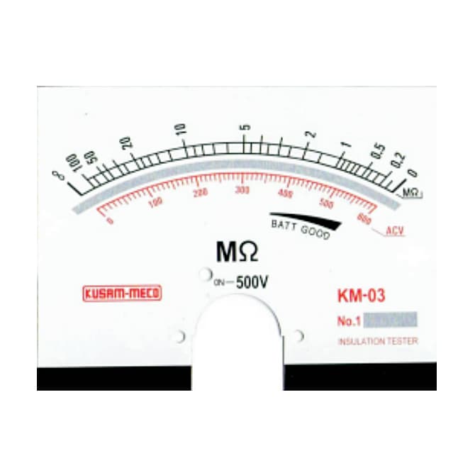 Kusam-Meco 500V / 100 MOhms Analog Insulation Resistance Tester, KM 03