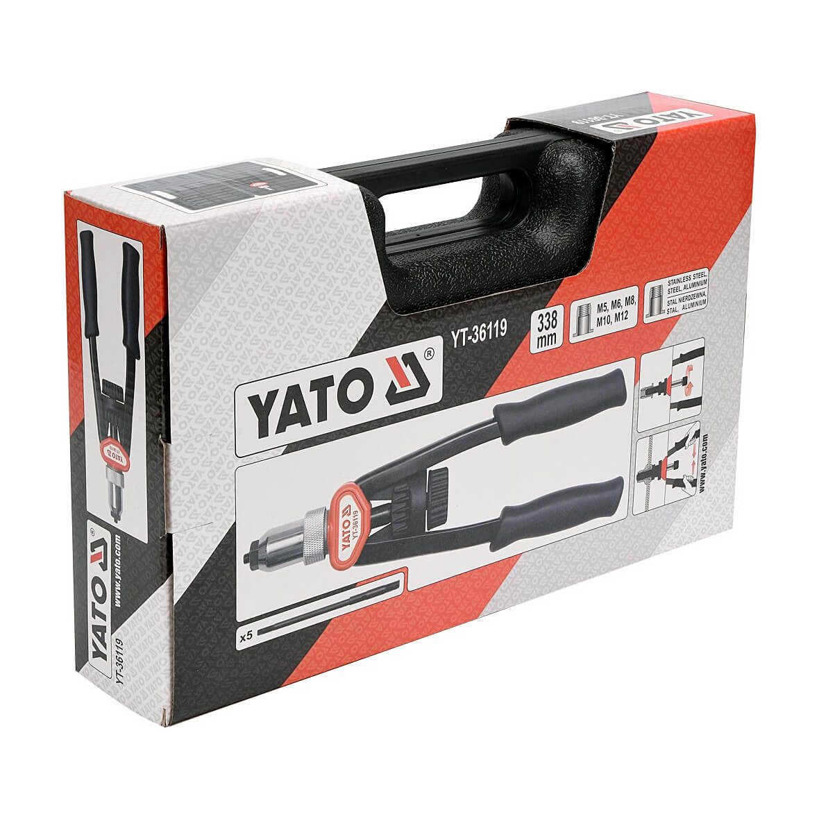 Yato M5 - M12 mm Hand Riveter Nut, YT-36119