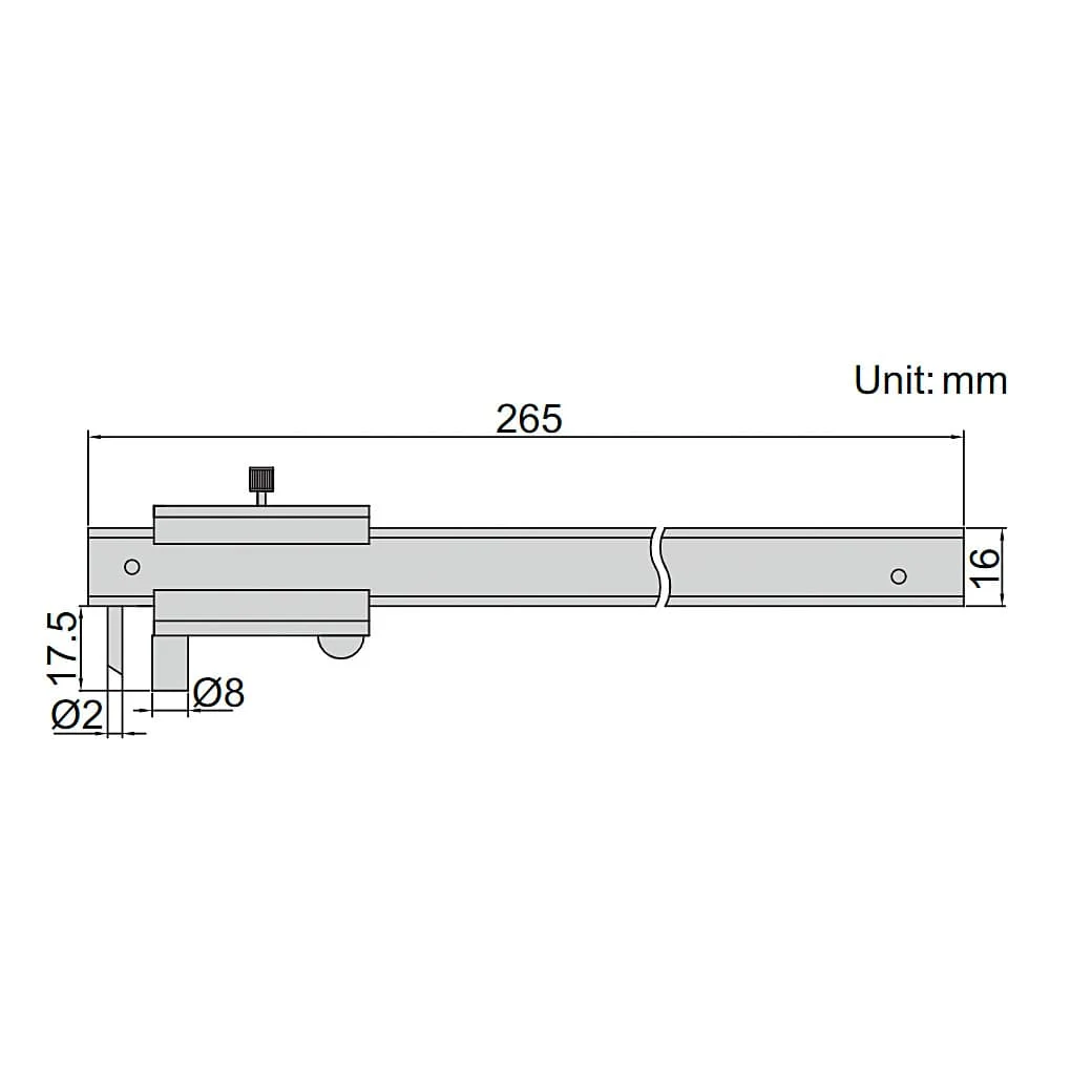 Insize 0 - 200 mm / 8 inch Scriber Caliper, 7202-200A