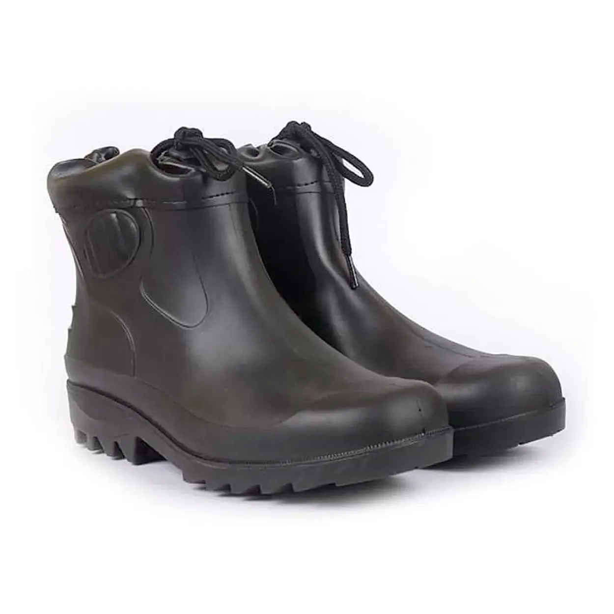 Hillson Collar Boot High Ankle Dual Density Synthetic Leather Safety Boot with Steel Toe (Black)