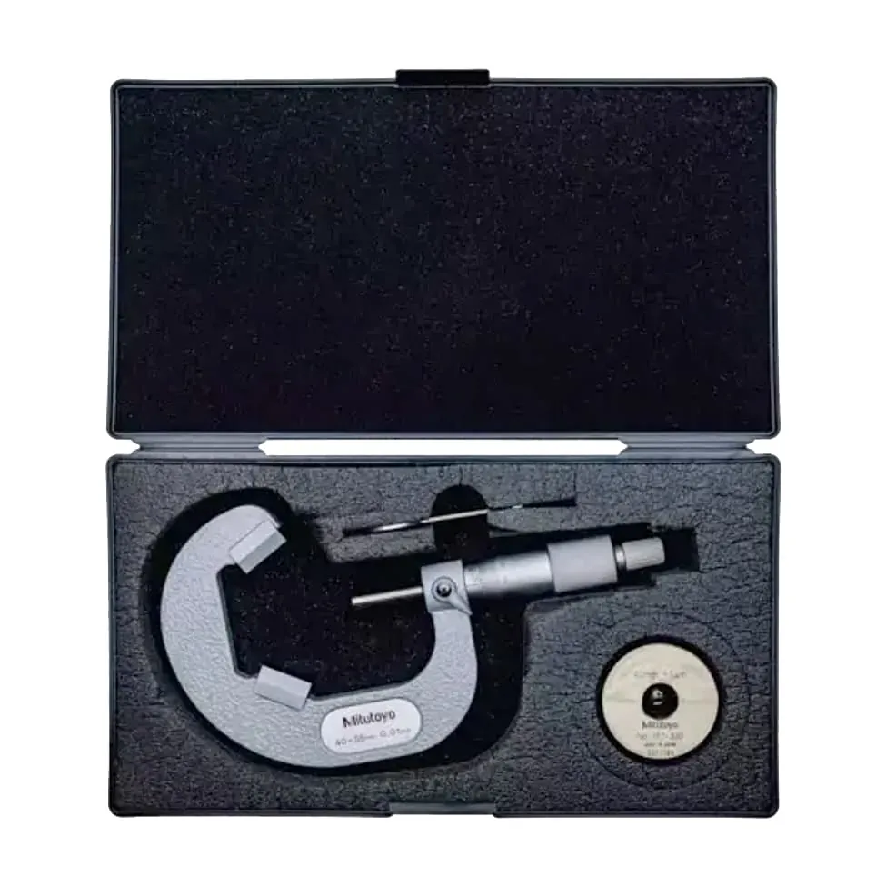Mitutoyo 40 - 55 mm V-Anvil Micrometer with Carbide Tip (3 Flute), 114-104