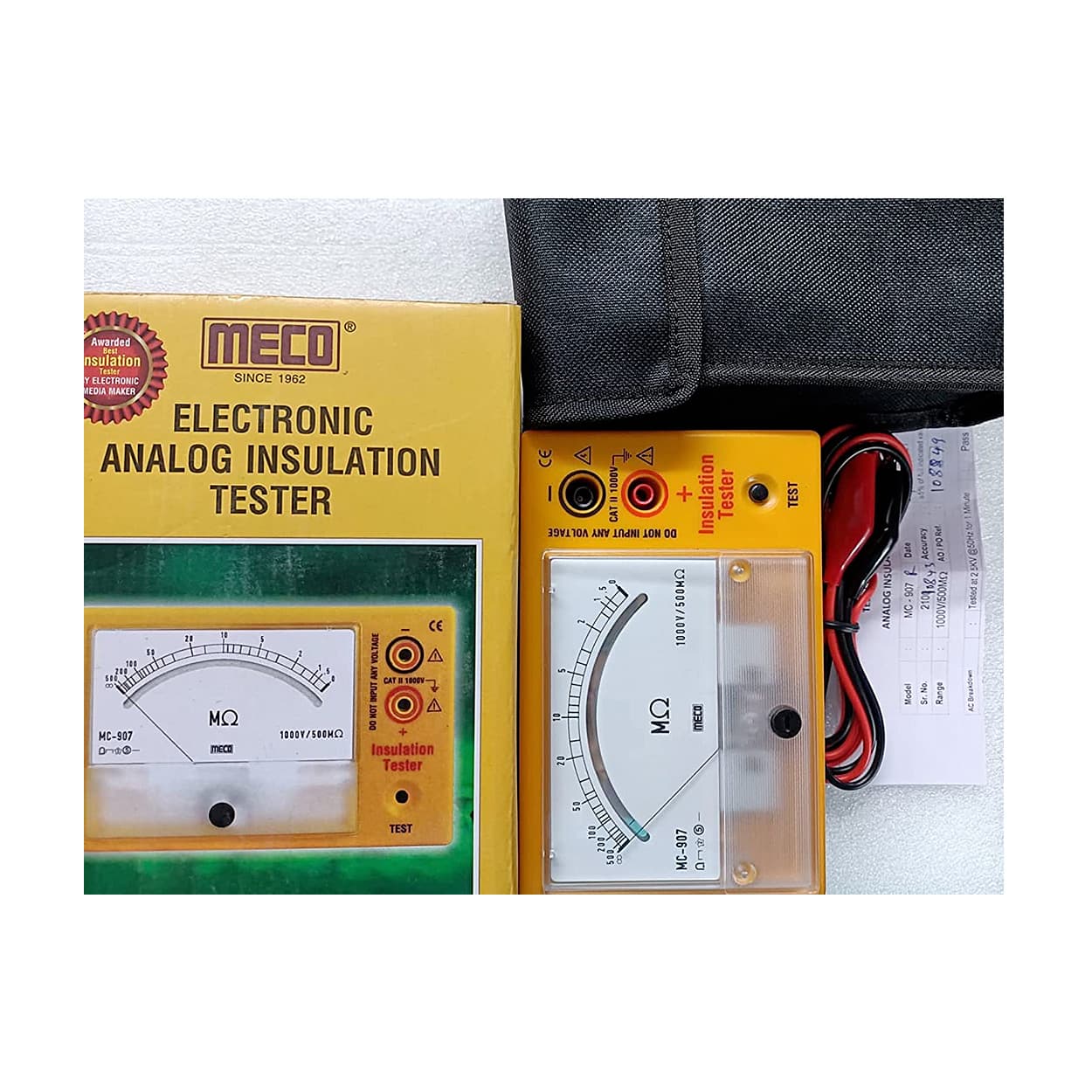 Meco 1000V - 500M Ohms Analog Insulation Tester, MC 907
