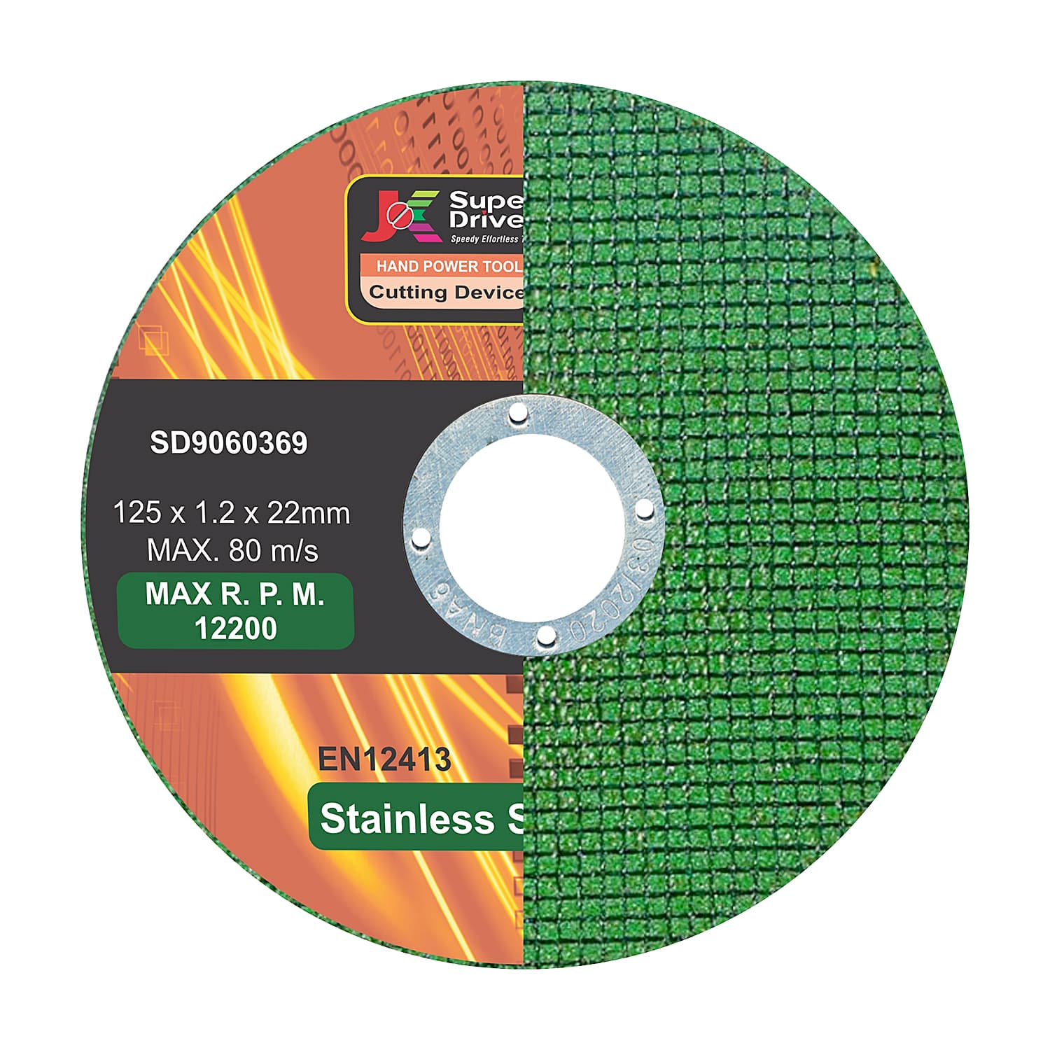 JK 125 x 1.2 x 22 mm Green Cutting Disc For Stainless Steel (Pack of 25 Pcs), SD9060369