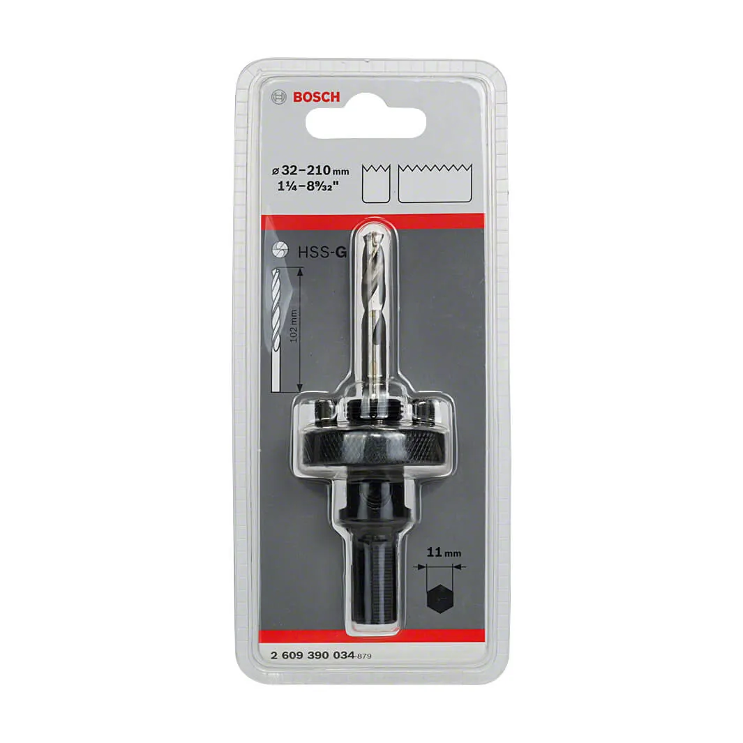 Bosch Hex adapter with 5/8"-18 UNF thread with HSS-G pilot drill bit, 2 609 390 034