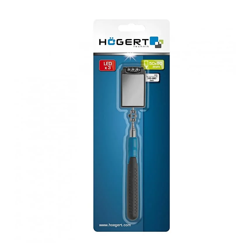 Hogert 50 x 80 mm Rectangular Inspection Mirror, HT4R504