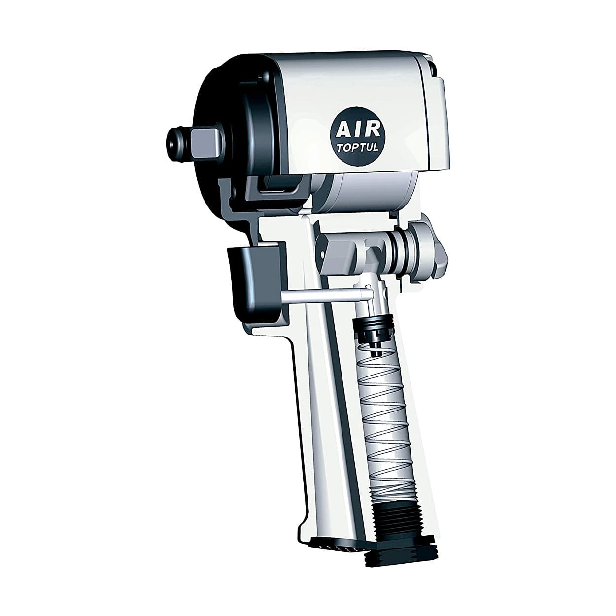 Toptul 1/2 inch Super Duty Air Impact Wrench (Max. Torque 500 Ft-Lb), KAAQ1650