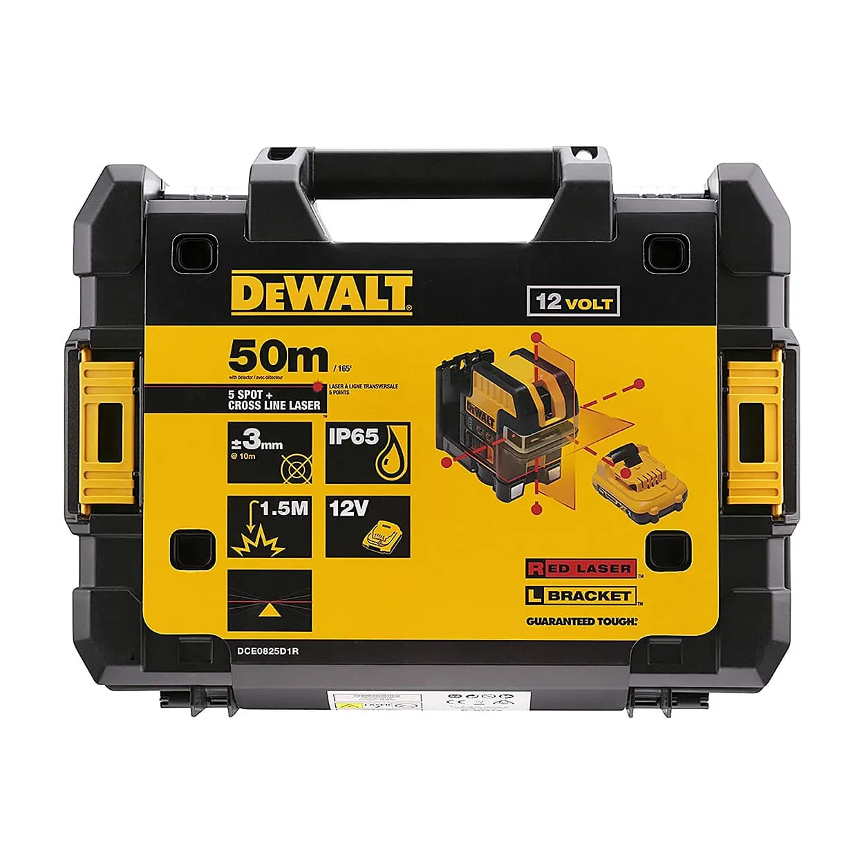 Dewalt 10.8V 5 Point Line Laser Level (Red) , DCE0825D1R-QW