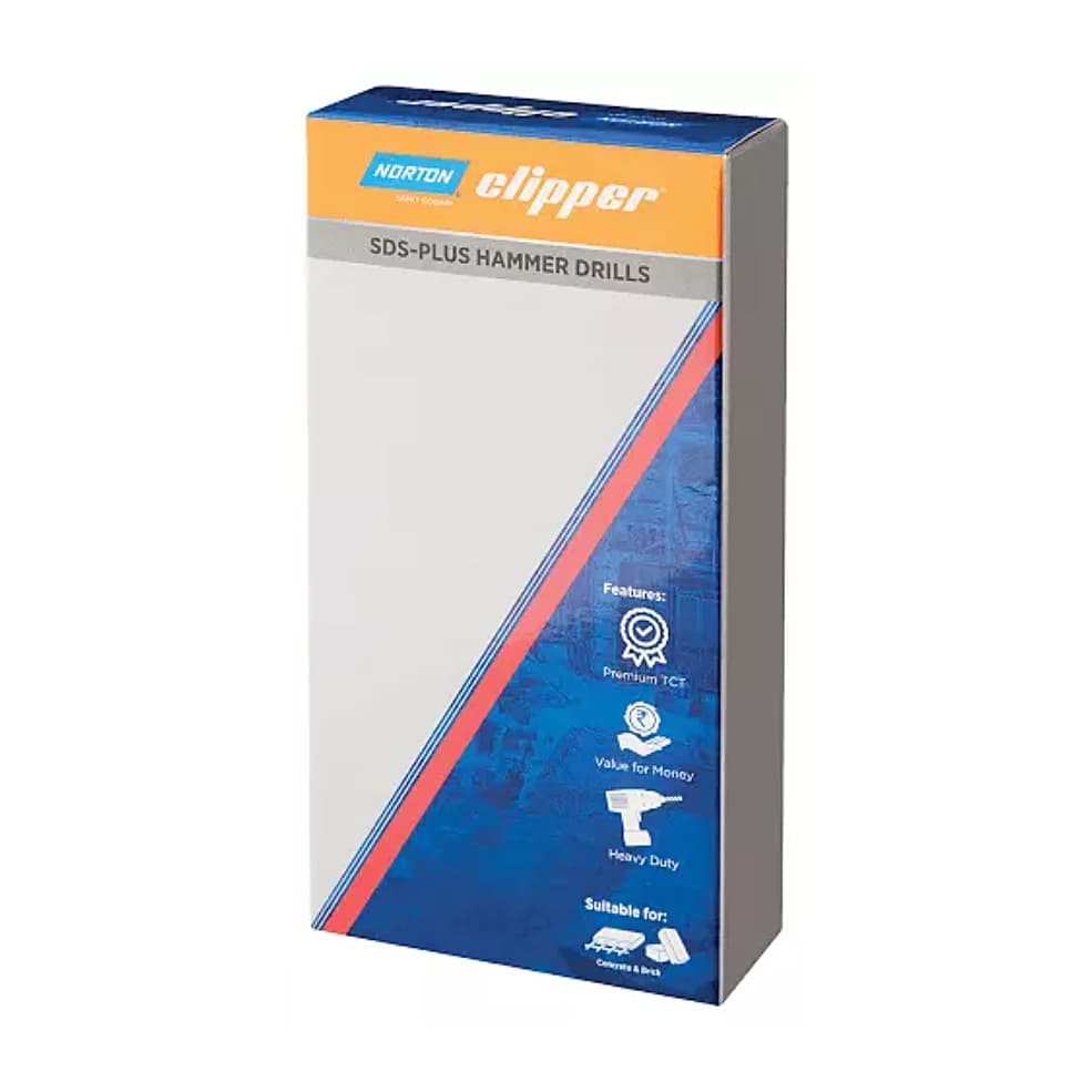 Norton Clipper 10 x 160 mm SDS plus Hammer Drill Bits (Pack of 10 Pcs), CP1016