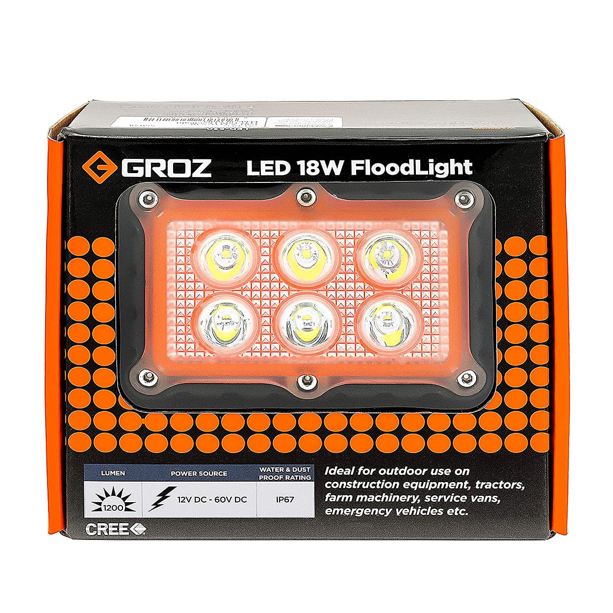 Groz 18W LED Super Cool Floodlight, LED/530
