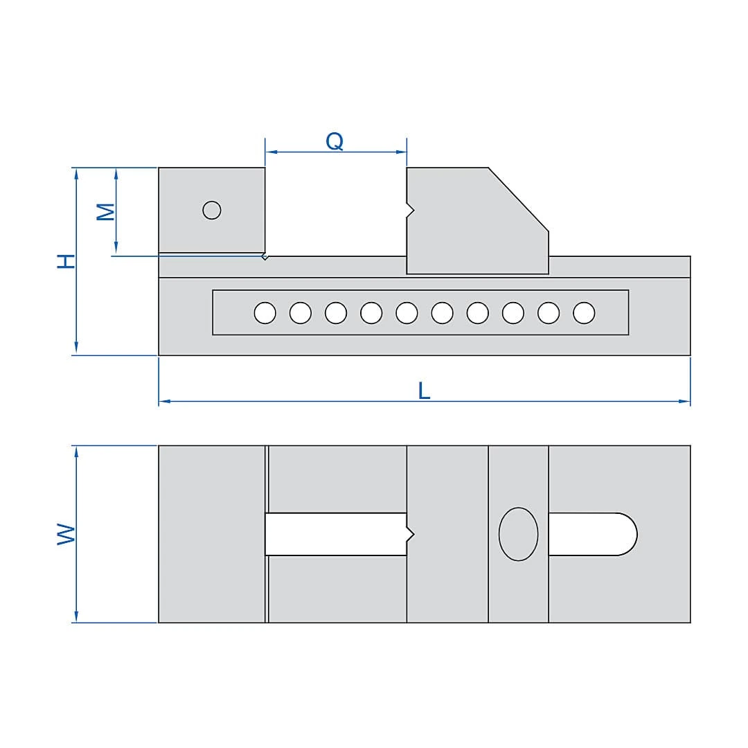 Insize 0 - 125 mm Quick Moving Precision Vice, 6526-125