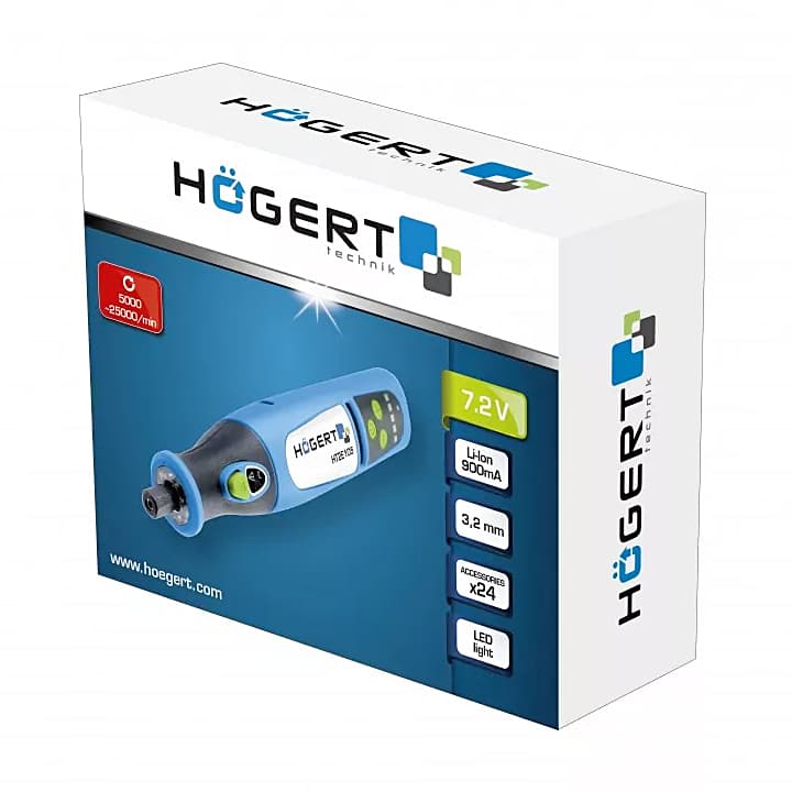Hogert 7.2 V, 900 mAh Cordless Mini Grinder, HT2E105
