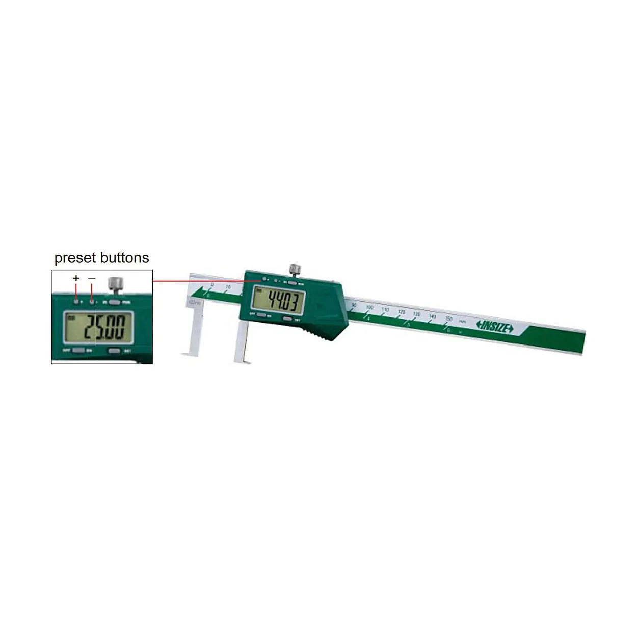 Insize 300 mm / 12 inch Digital Inside Groove Caliper, 1120-300A