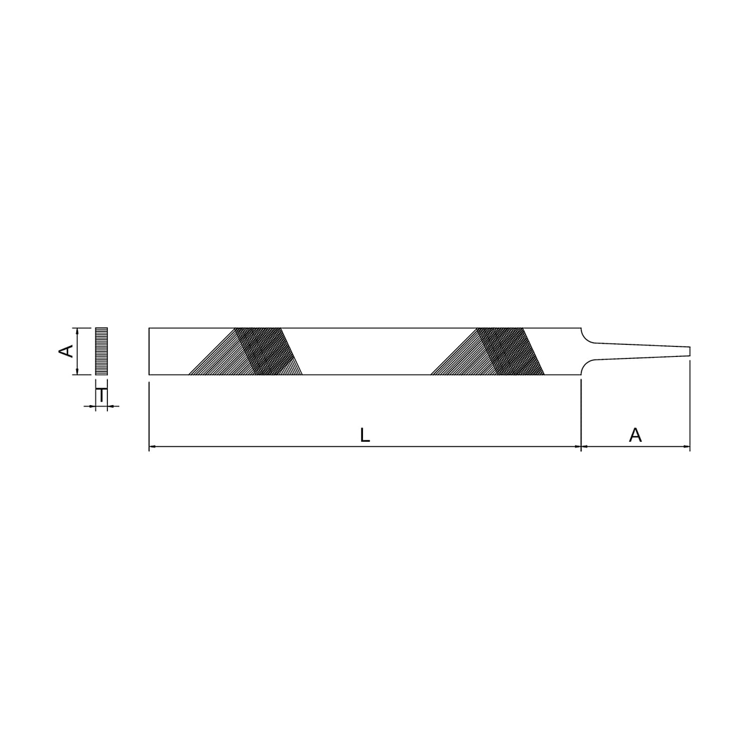 Taparia 150 mm / 6 inch Hand Machinist File (Bastard), HF 1501