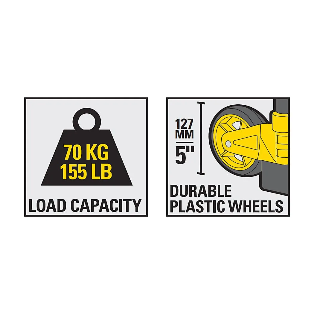 Stanley 70 Kg Load Capacity Light Weight Folding Hand Truck, SXWT-FT516-SP