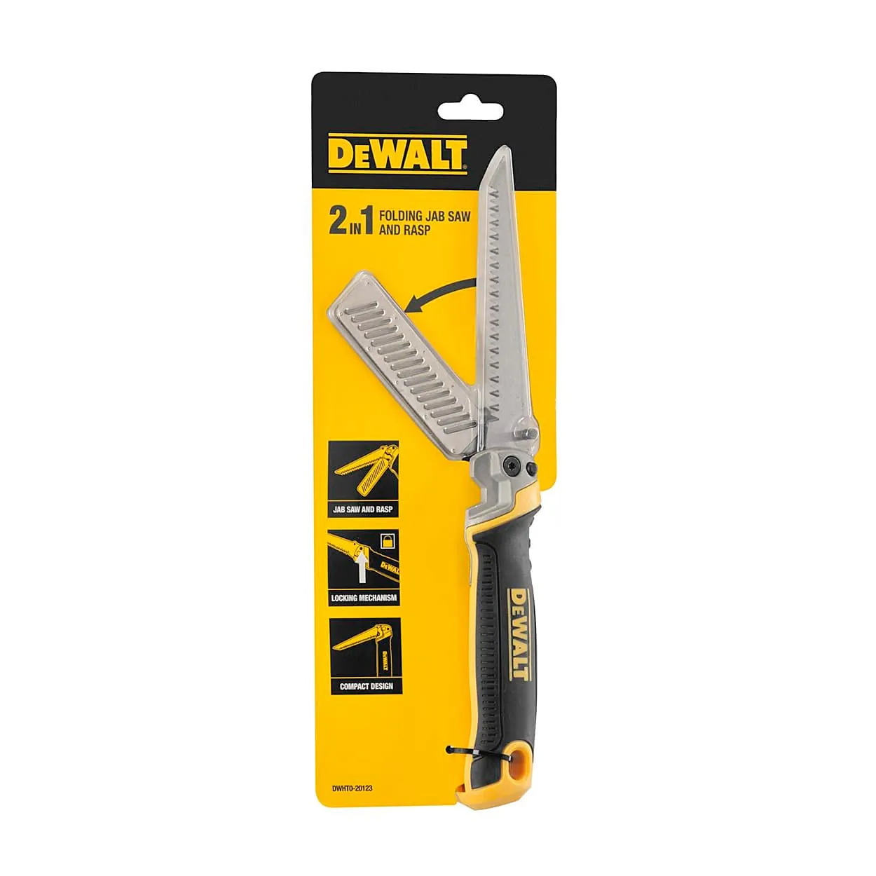 Dewalt 160 mm / 6 Inch 2 In 1 Folding Jab Saw With Rasp, DWHT0-20123