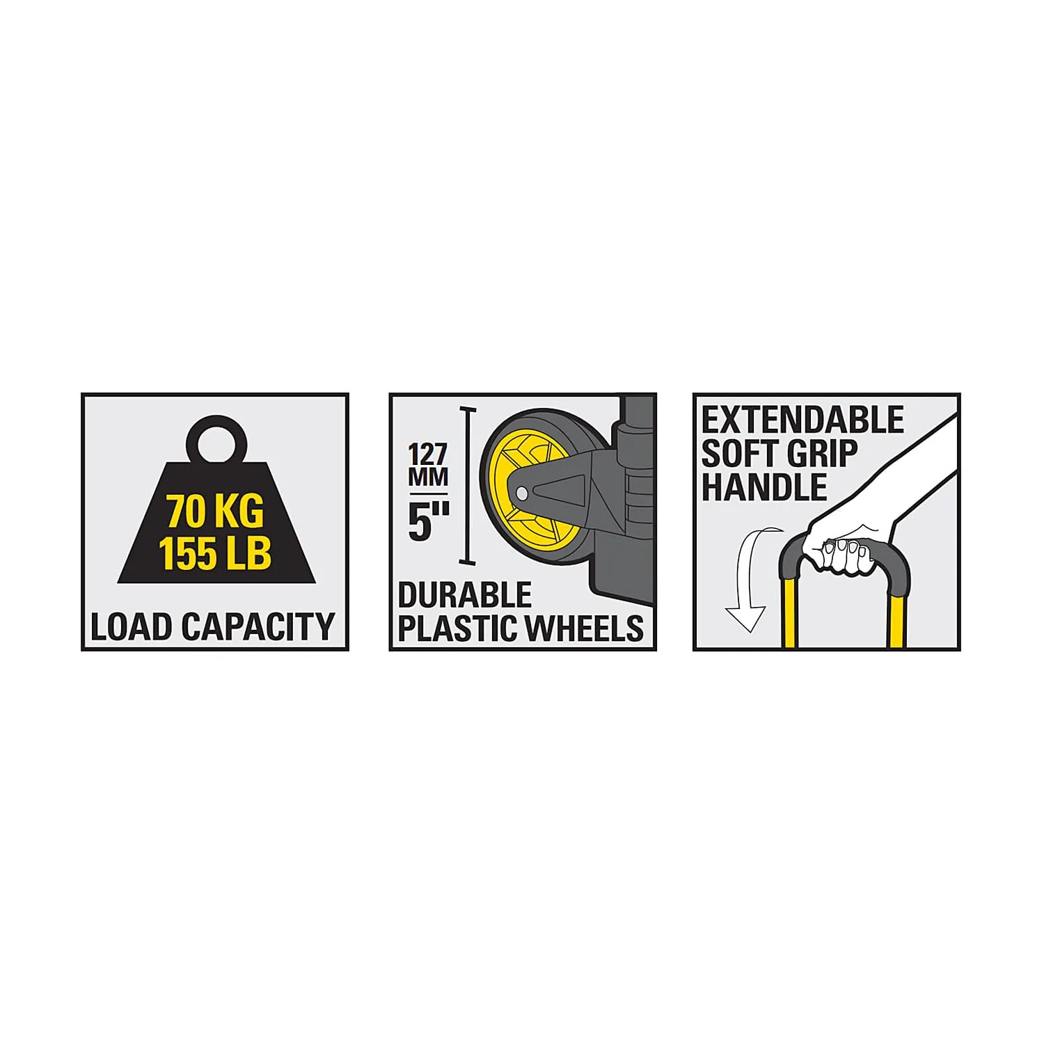 Stanley 70 Kg Load Capacity Folding Hand Truck, SXWT-FT580-SP