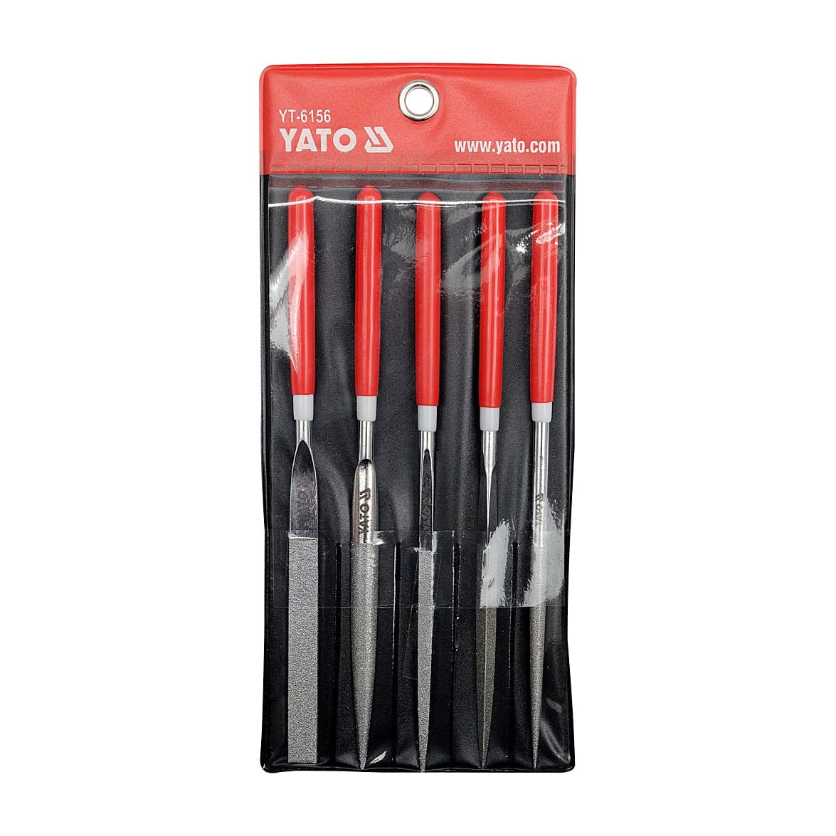 Yato 5 x 70 x 180 mm Diamond Needle File Set (Pack Of 5 Pcs), YT-6156