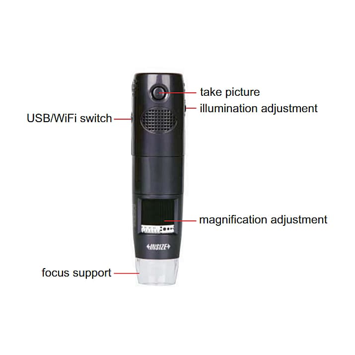 Insize 10 - 200X Wifi Digital Measuring Microscope, ISM-WF200