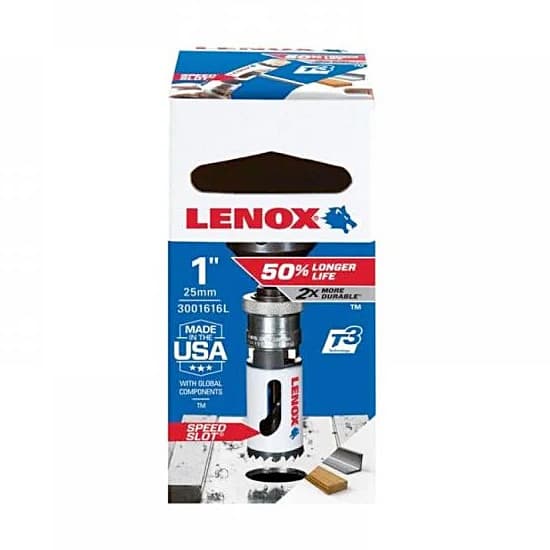 Lenox 25 mm / 1 inch Bi-Metal Speed Slot Hole Saw With T3 Technology, 3001616L