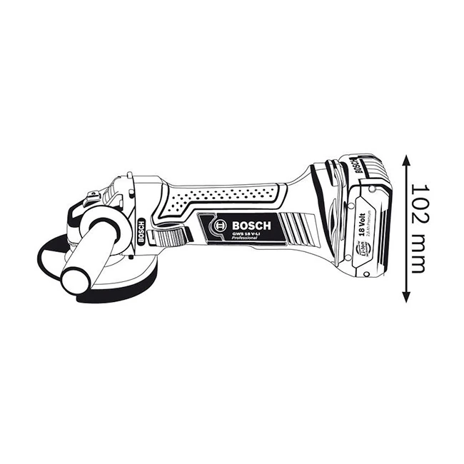 Bosch 115mm / 5 inch 18V Professional Cordless Angle Grinder, GWS 18 V-LI