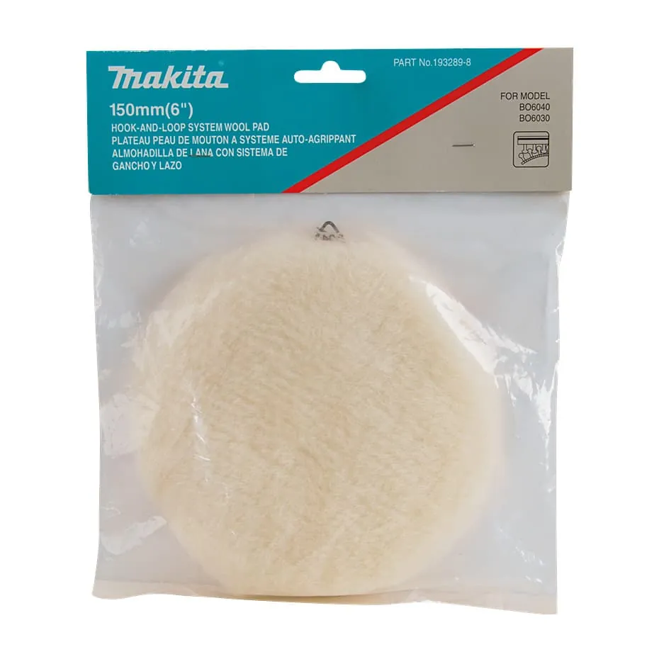 Makita 100 mm Wool Pad for Random Orbit Polisher, 197918-5