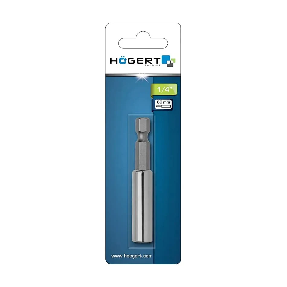 Hogert 60 mm, 1/4 Inch Hex Screwdriver Bit Holder, HT1S439