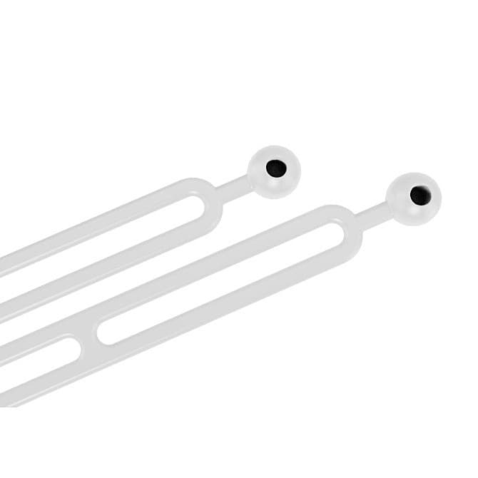 BluBird 16 inch Heavy Duty Expandable Rapid Tie Adjustable Strap / Indoor Outdoor Ball Ties Cord - White (Pack of 2 Pcs), BBRT01-WT